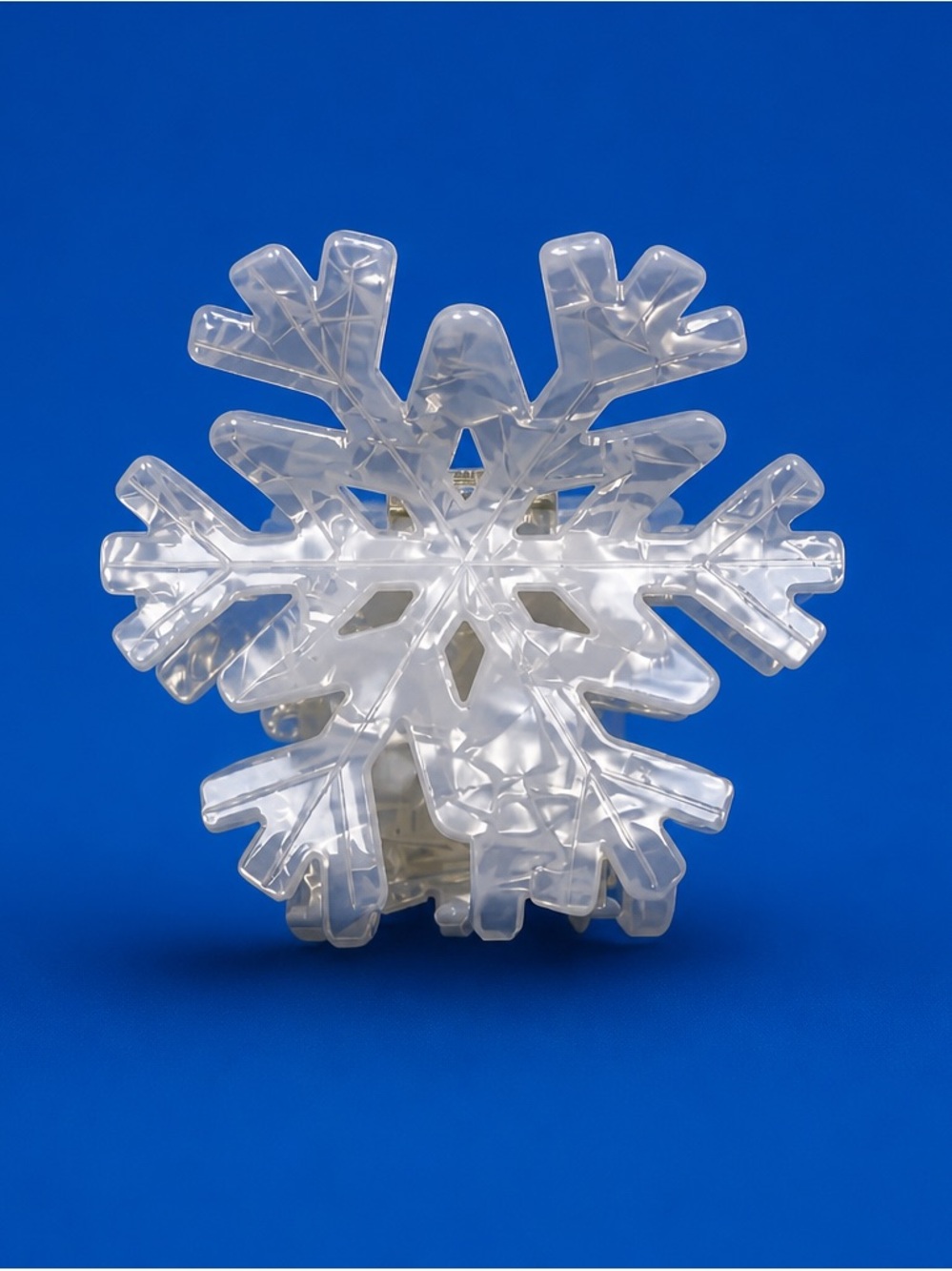 Snowflake Hair Claw Clip with rhinestones
